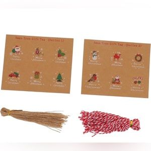 1 Set Gift Rope Christmas Present Tags Christmas utensils Hanging Christmas Tags